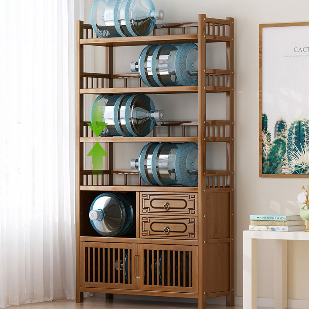 KỆ TRANG TRÍ GỖ TRE 3 KÍCH THƯỚC LƯU TRỮ GỌN GÀNG - Hình ảnh 3