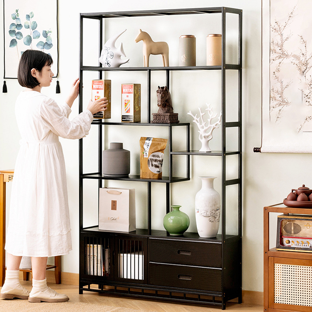 KỆ TRANG TRÍ GỖ TRE 5 TẦNG HIỆN ĐẠI VÀ BỀN BỈ