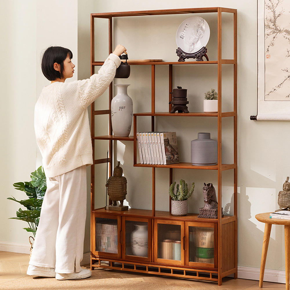 KỆ TRANG TRÍ 5 TẦNG CÁNH TỦ TRONG BẮT MẮT